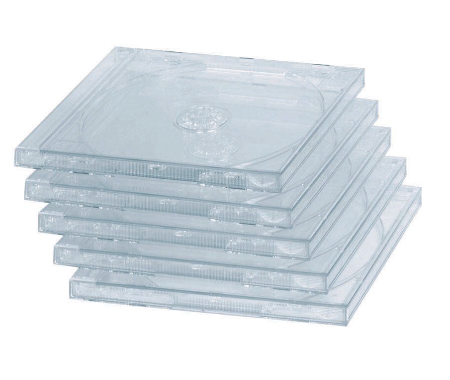 MediaRange Jewel Cases 2er CD-/DVD-Hüllen transparent BOX31-T-2