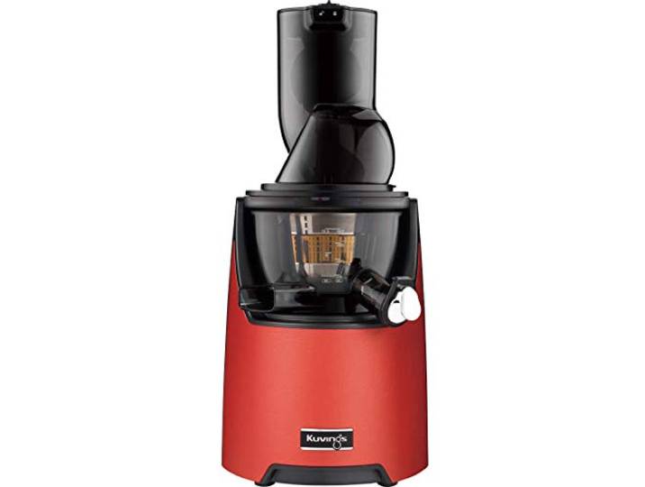 Kuvings Entsafter EVO820 Whole Slow Juicer Kaltpresser Saftpresse Langsamentsafter Gemüse und Obst Schnelle und einfache Reinigung leiser Motor NS-1256CEC (Matt Dark Red)