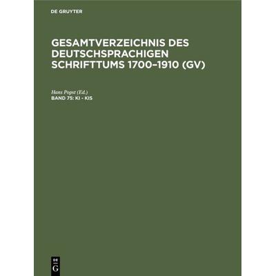 Ki - Kis, Gebundene Ausgabe von , De Gruyter Saur, 978-3-11-108543-2