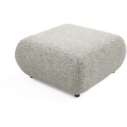 POLSTERHOCKER DELTA Modern Sitzhocker, Fußhocker Grau