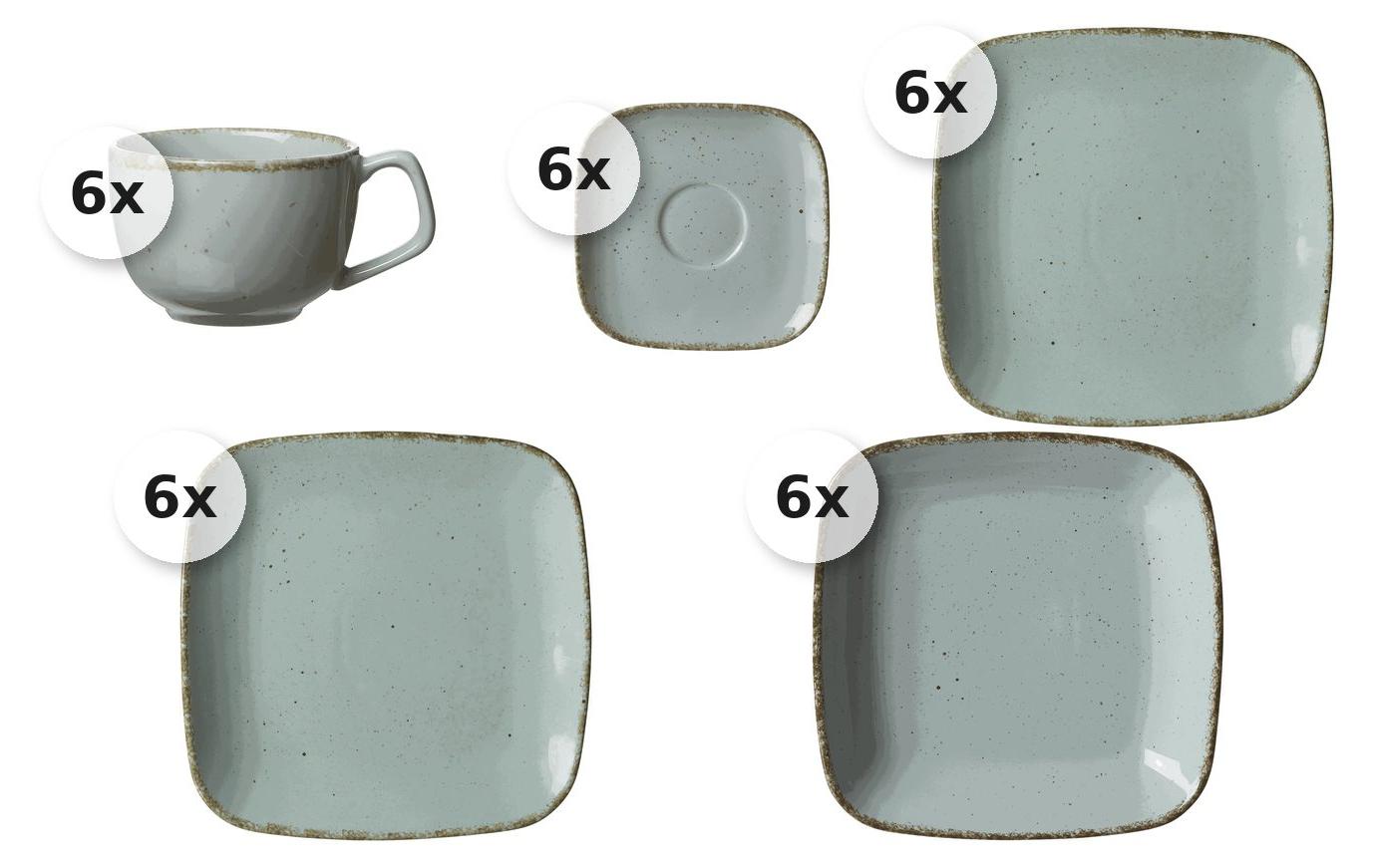 Kaffee- und Tafelservice 30 tlg. Casa blau