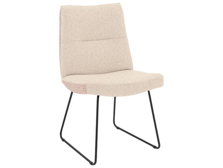 Valnatura Stuhl, Natur, Hellrosa, Kufe, 50x90x68 cm, Beinauswahl, Stoff-/Lederauswahl, Esszimmer, Stühle, Esszimmerstühle