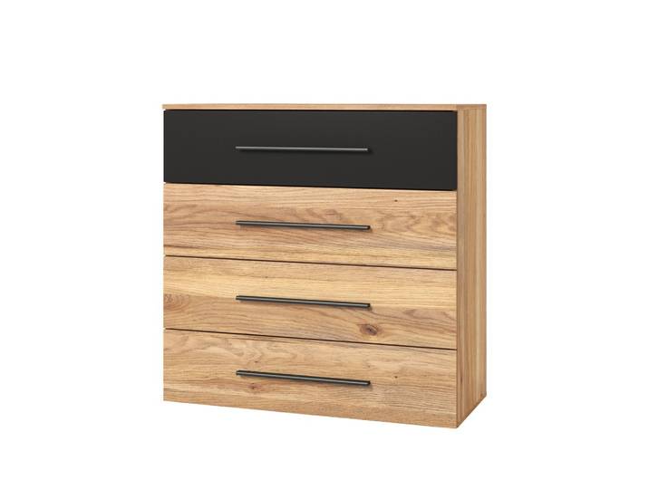 KOMMODE BETTINA 91/92/40 cm mit 4 Schubladen Eichefarben