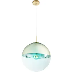 Decken Pendel Lampe Wohn Zimmer Fernbedienung Glas dimmbar im Set inklusive RGB LED Leuchtmittel