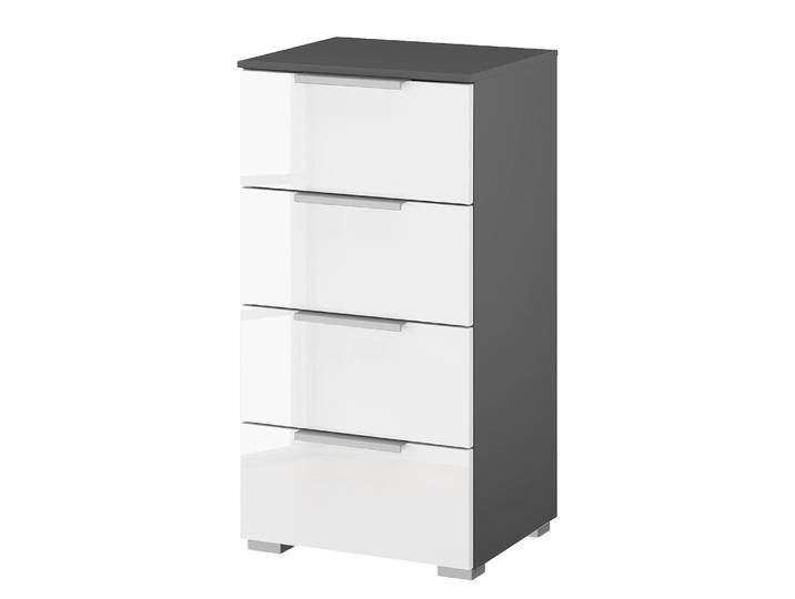 Buffet x4 40cm Gris/Blanc brillant/Graphite Aluminium