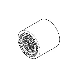 Dornbracht Brausekopf 90120802001-06 32 x 26 x 26_platin matt