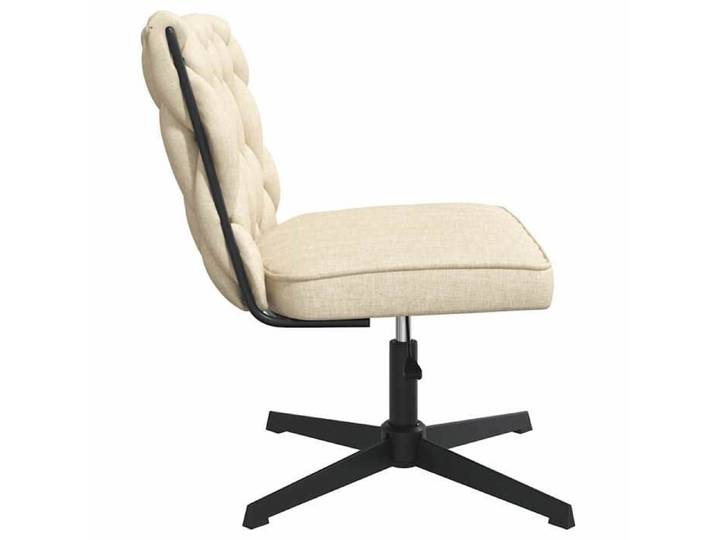 Sale 2026  Chaise pivotante de bureau - 1 place - Crème Tissu - 65x65x(74 - 84) cm DD607