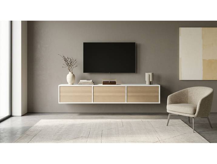 Sideboard hängend MDF Beschichtet MDF Weiß matt