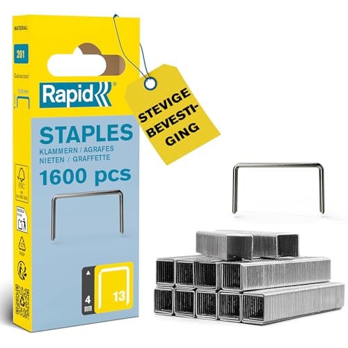 Rapid fijndraadnieten No. 13, 4 mm, 1.600 stuks