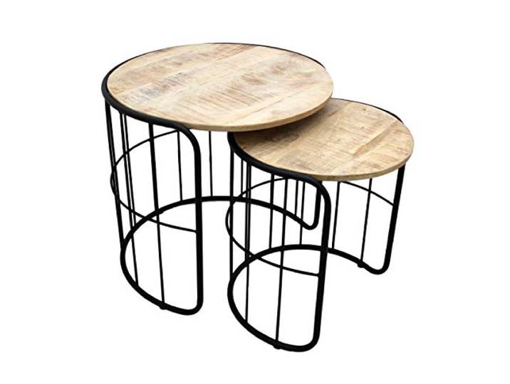 Gall&Zick Couchtisch, Beistelltisch, Mangoholz, Wohnzimmertisch, Kaffeetisch, (Couchtisch 2er Set)