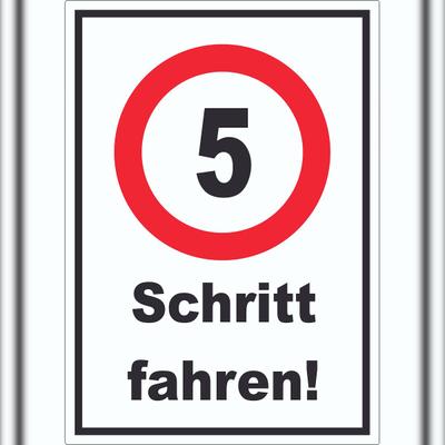 HB-Druck Schritt fahren 5 km/h Schrittgeschwindigkeit Aufkleber A0 (841x1189mm)