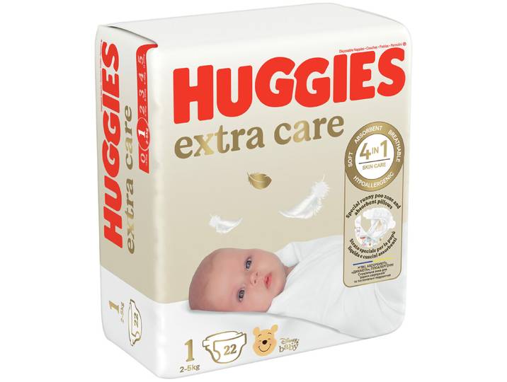 Huggies extra care Windeln Grösse 1 2-5 kg 22 Stück