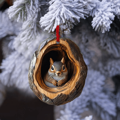 Inspire Essentials WildWood Acrylic Animal Ornaments Christmas Tree Pendants For Tree & Party Decor squirrel