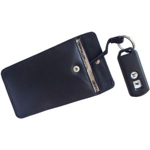 Eichner Schlüsseltasche 9707-00336 für Keylessgo Autoschlüssel, schwarz, aus Echt Leder