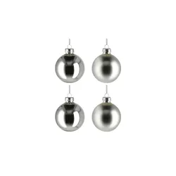 Weihnachtsbaumkugel  10er-Set   ¦ silber ¦ Glas,Aluminium Ø: 6.0