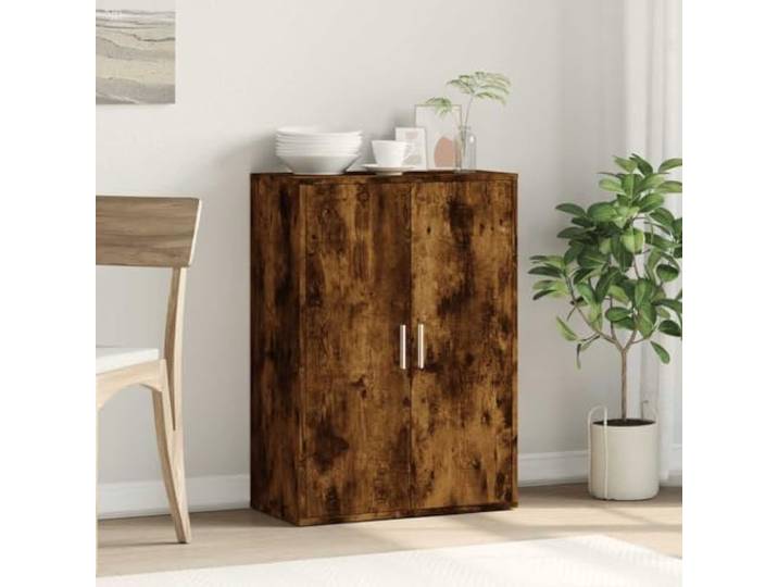 KTHLBRH Anrichte Eiche Rauch 60 x 31 x 84 cm Holz mehrschichtig Robust und stabil, großer Stauraum, leicht zu reinigen, max. Belastung 90 kg