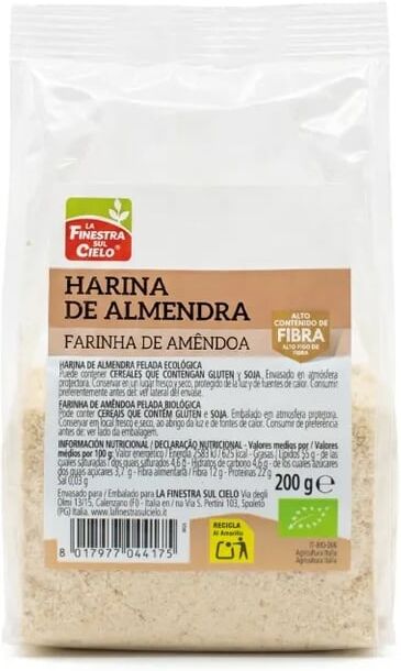 La Finestra Sul Cielo Farinha De Amêndoas Bio 200g Amêndoa