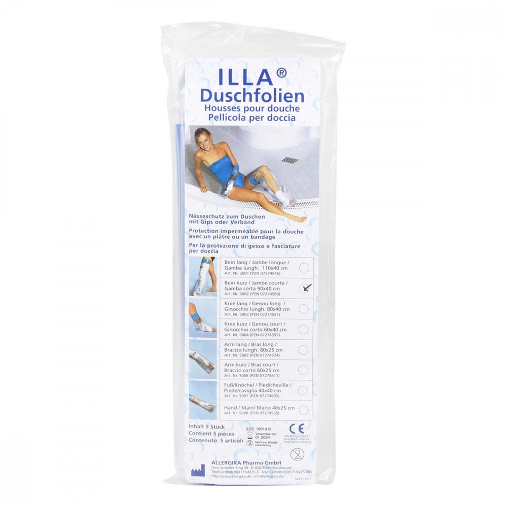 ALLERGIKA Pharma GmbH Duschfolien Bein kurz 90 cm 07274580