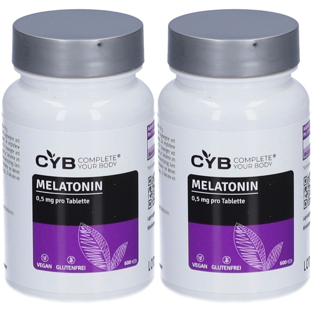 CYB Melatonin 0,5 mg vegan Tabletten 2x 2x600 St