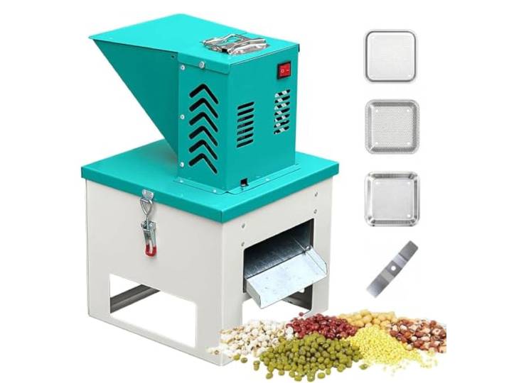 Elektrische Kornbrechmaschine, 3 austauschbare Siebe, einstellbare Dicke Elektrische Getreidemühle,kommerzielle Pulvermaschine,grob/mittel/feinmaschig,for Reis,Mais,Kaffee,Weizen(1200w)