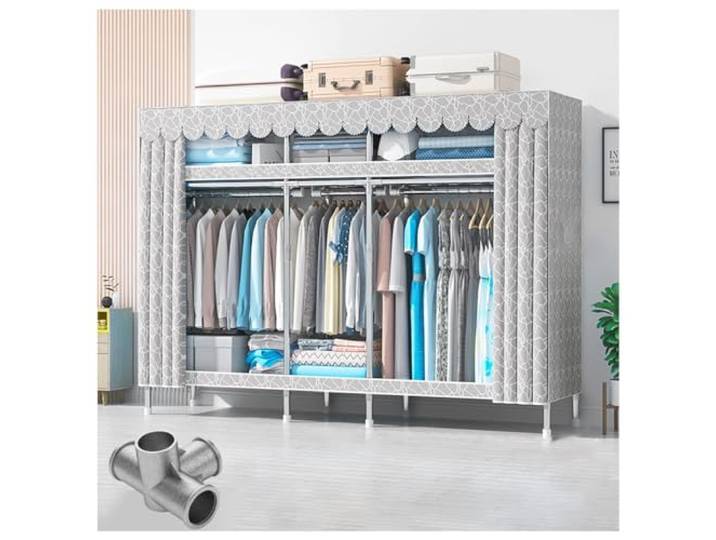 SDGBCXD Tragbarer Kleiderschrank, Schlafzimmer-Organizer aus Vliesstoff for Aufhängen von Kleidung