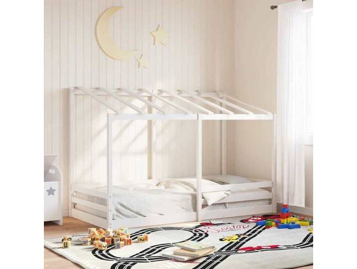 SALE 2025 Lit pour enfants - Lit 1 personne - bla Lit pour enfants sans matelas blanc 90x200cm bois pin massif ABHT 7427299