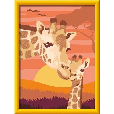 CreArt, Malen nach Zahlen Kinder - Giraffe mit Baby