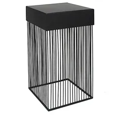 Beistelltisch Yasline aus Metall, modernes Design, quadratisch, schwarz, 30x30 cm