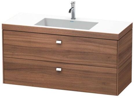 Duravit Brioso c-bonded Waschtisch mit Unterbau BR4608N1079 120x48, Nussbaum Natur/Chrom, o. Hahnl