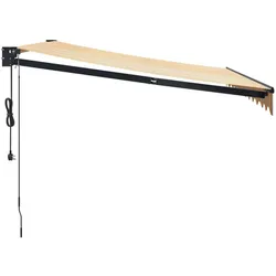 vidaXL, Markise, Markise Einziehbar Anthrazit Und Weiss Stoff Und Aluminium (2.50 m)