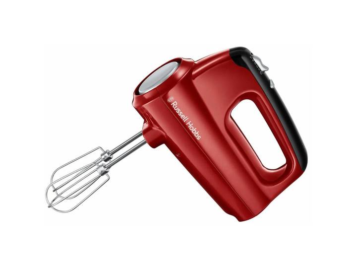 Russell Hobbs Handmixer, Rot, Schwarz, Kunststoff, 8.5x15.9x19.6 cm, Kochgeschirr, Küchengeräte, Mixer