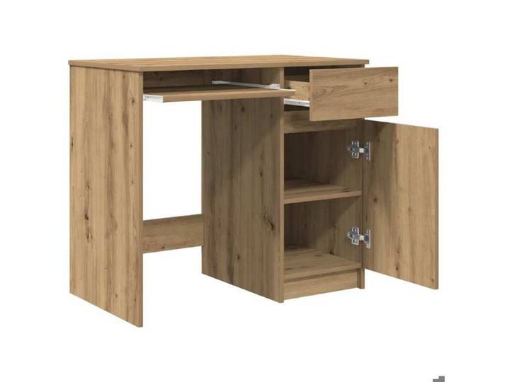 Bureau chêne artisanal 86x49x76 cm bois d'ingénierie_2 ans garantie_34609