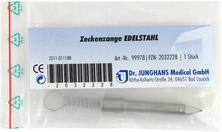 Zeckenzange Edelstahl rostfrei