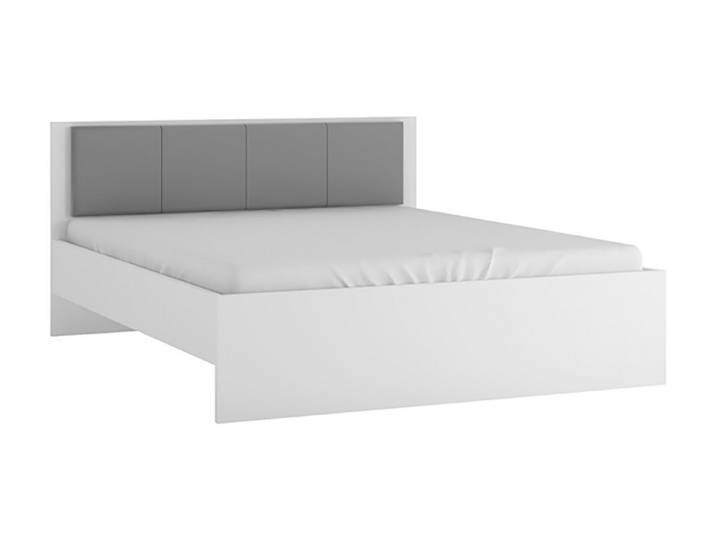 Feldmann-Wohnen Futonbett Boston (ohne Lattenrost und Matratzen, 1-tlg., moderne Optik, gepolstertes Kopfteil), 186x205,5x88,5cm weiß Kunstleder