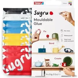 tesa Sugru Allzweckkleber 8Stk rot/blau/gelb/schwarz/weiß