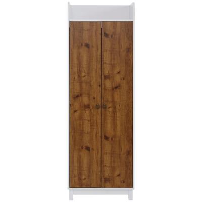 Garderobenschrank OTTO HOME "Goslar", weiß (weiß, eichefarben), B:62cm H:180cm T:50cm, Holzwerkstoff, Schränke, Garderobenschrank, mit schönen Metallgriffen, folierter Holzwerkstoff