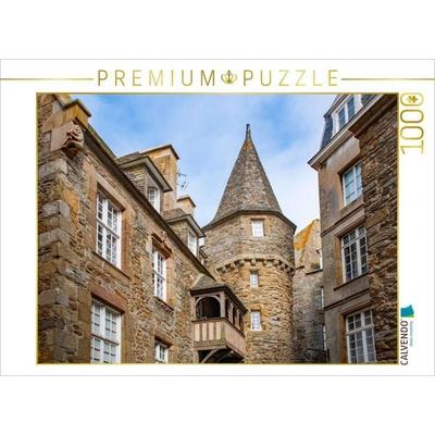 CALVENDO Puzzle Haus der Herzogin Anne, Saint Malo, Bretagne, Frankreich | 1000 Teile Lege-Größe 64x48cm Foto-Puzzle für glückliche Stunden