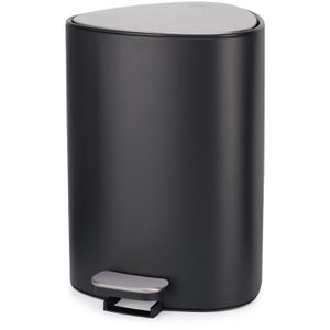 JosephJoseph Mülleimer EasyStore, schwarz, Kosmetikeimer aus Edelstahl, 5 Liter