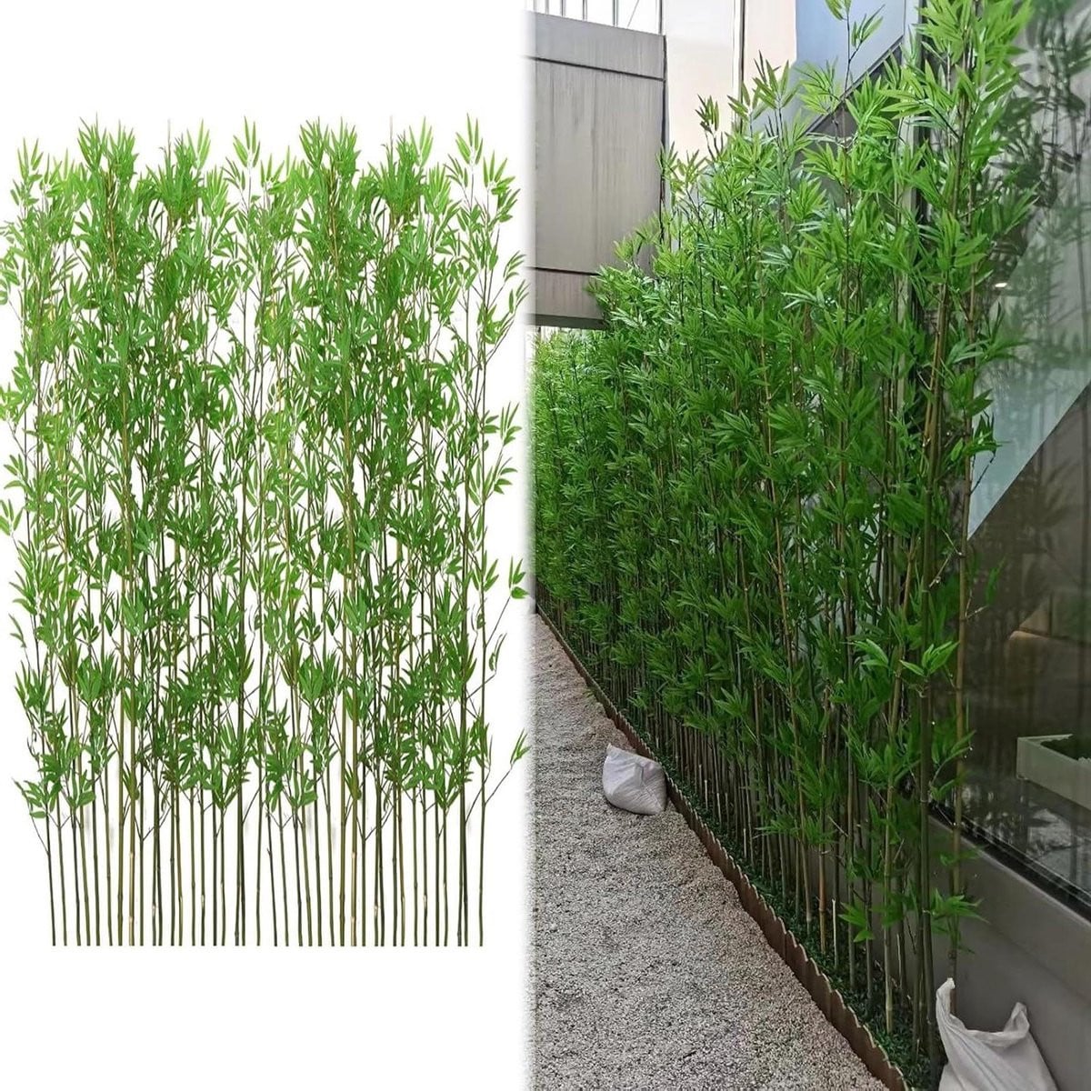 Kunstmatige Bamboe Plant voor Binnen en Buiten Decoratie - Groen - 40 Bamboe Stokken