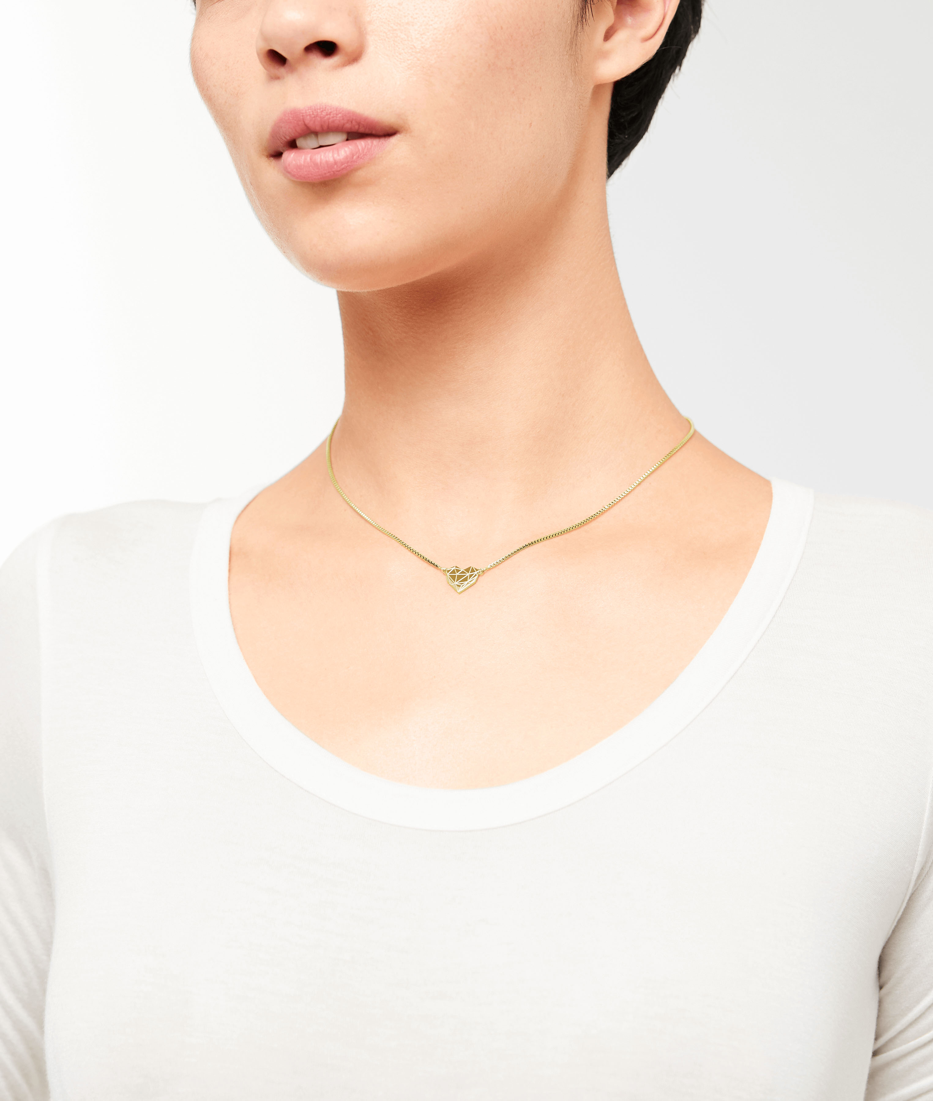 Kette mit Anhänger LIEBESKIND BERLIN "Schmuck Geschenk Edelstahl Herz", gold (gelbgoldfarben), Halsketten, Damen, Edelstahl, L: 40 B: 2mm, Kette mit Anhänger, B:2mm gelbgoldfarben Edelstahl, L: 40 B: 2mm