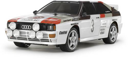 Tamiya TT-02 Audi Quattro Rally Brushed 1:10 RC Modellauto Elektro Straßenmodell Allradantrieb (4WD) Bausatz