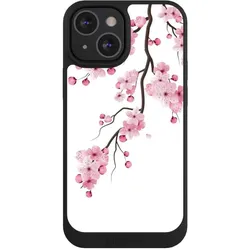 Nivocase Handyhülle für Apple iPhone 13 Mini Hülle NIVOpure Case Schwarz Asien Japan Kirschblüten (Apple iPhone 13 mini), Smartphone Hülle, Schwarz