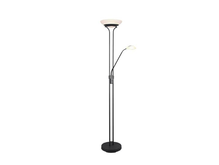 LED-Stehlampe dimmbar Schwarz/Weiß, Flexarm