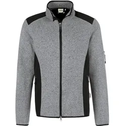 Strickfleece-Jacke "DAWSON" 836 - XL - grau-meliert