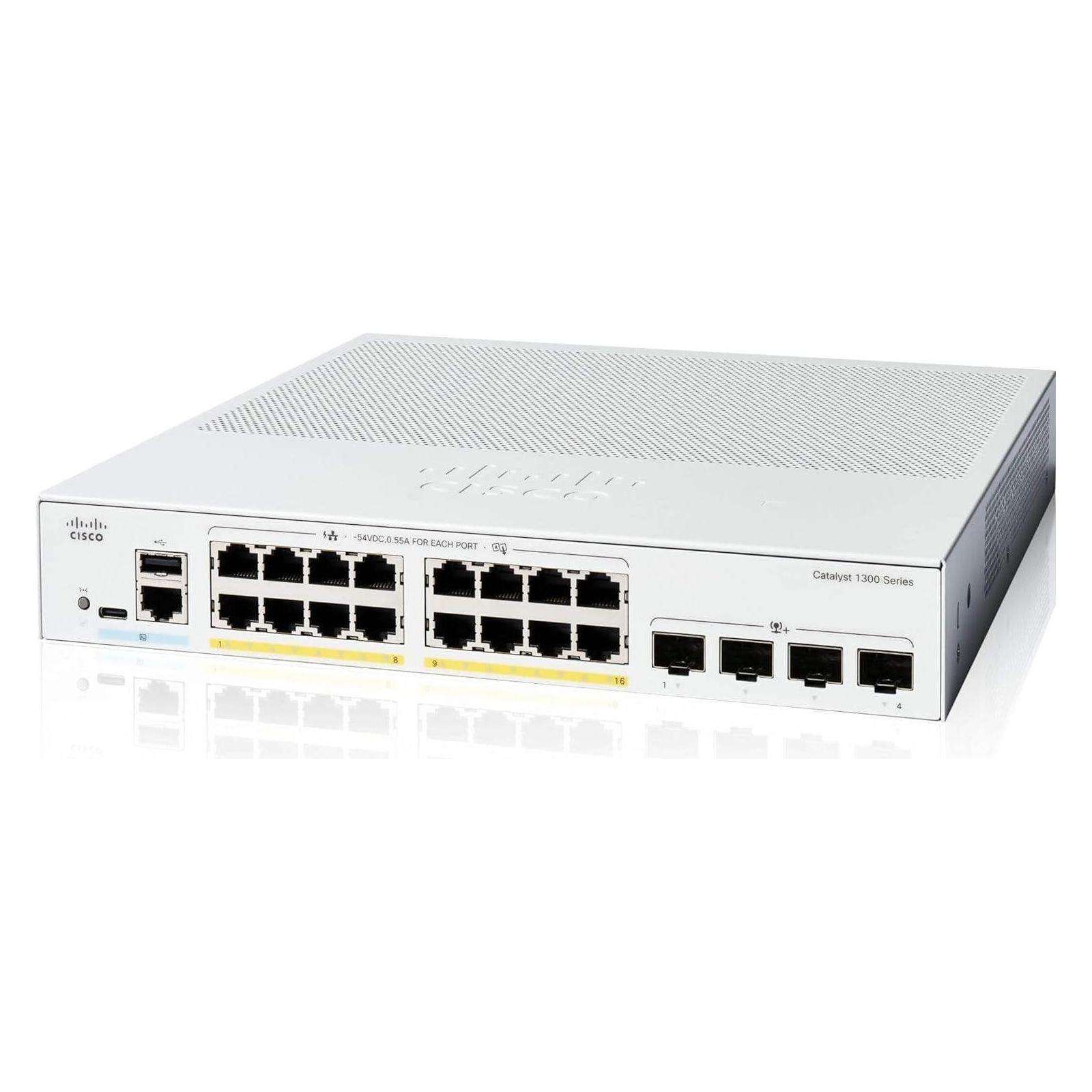 Cisco CATALYST 1300 16-PORT GE POE (16 Ports) (C1300-16P-4X)