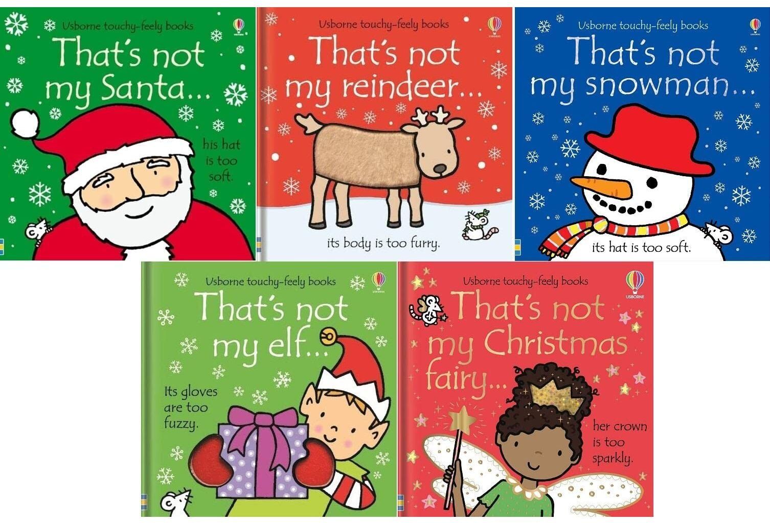 CB Books That’s Not My Christmas 5 Book Set – Santa, Reindeer, Snowman, Elf & Fairy Touchy Feely Collection