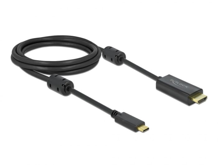 Delock Aktives USB Type-C zu HDMI Kabel (DP Alt Mode) 4K 60 Hz 2 m