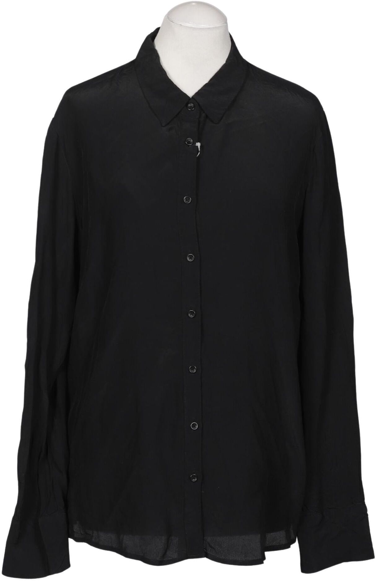 violeta by Mango Damen Bluse, Schwarz, Gr. M, Viskose - Second Hand