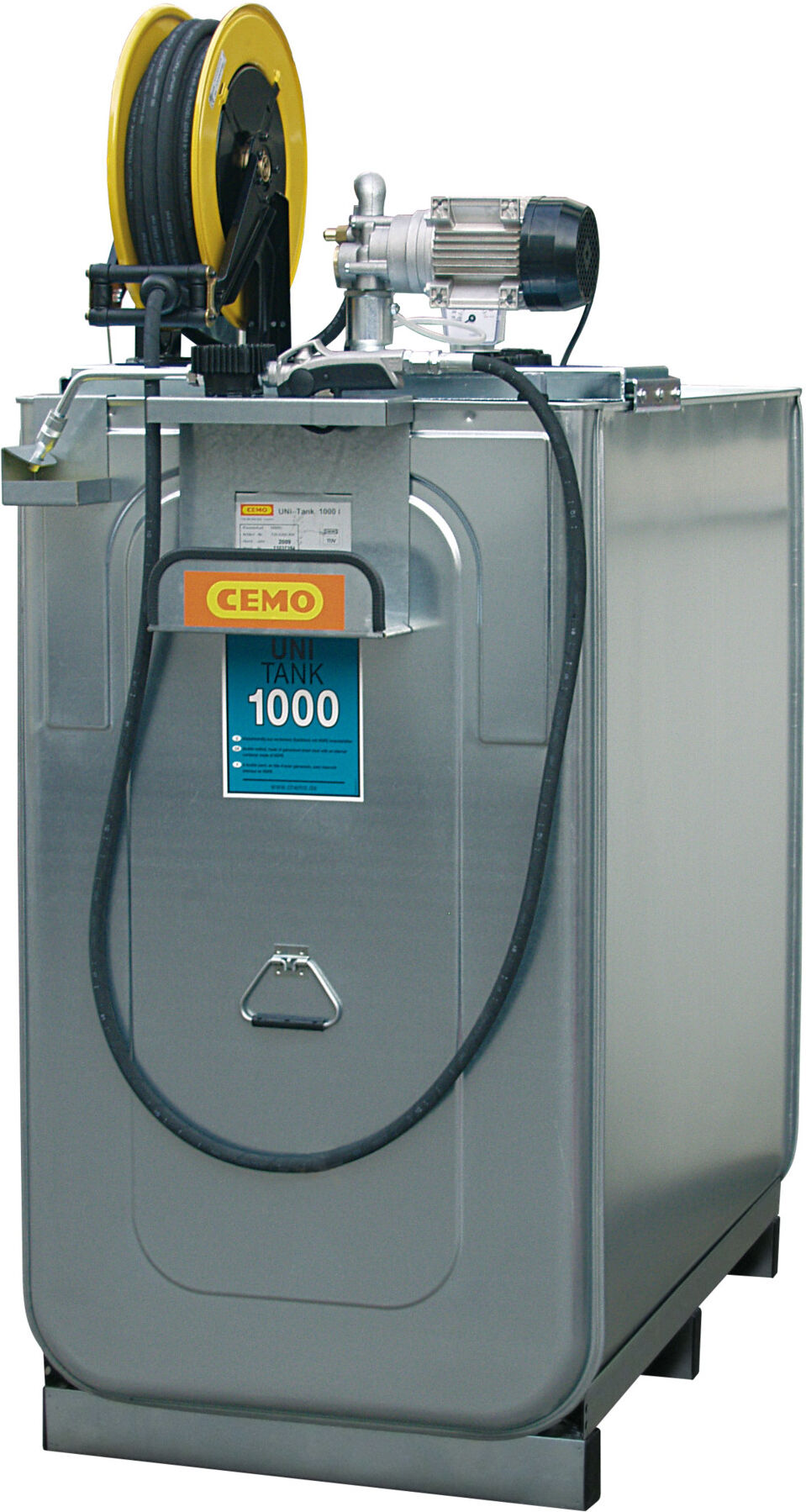 CEMO Schmierstoff-Kompaktanlage ECO elektrisch für Frischöl 1000 Liter + 15m Schlauch (8680)