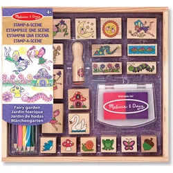 Melissa & Doug, Stempel, MELISSA playset Stamp-a-Scene-Fairy Garden